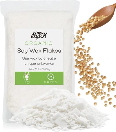 100% Natuurlijk Soja Wax Flakes voor Kaarsen maken - Biologische en Onschadelijke Wax (1.8KG)