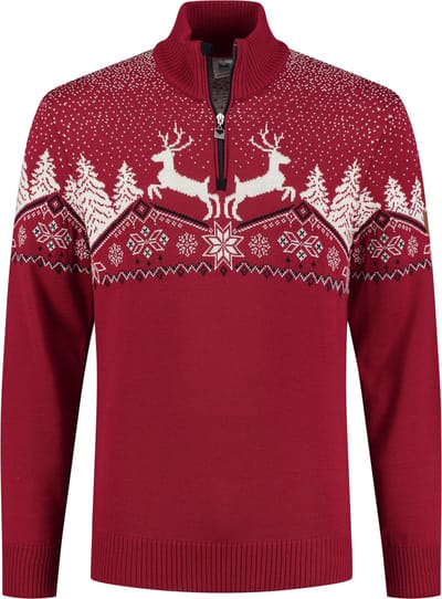Dale of Norway, Pullover "Reindeer" Rood. Maat 3XL