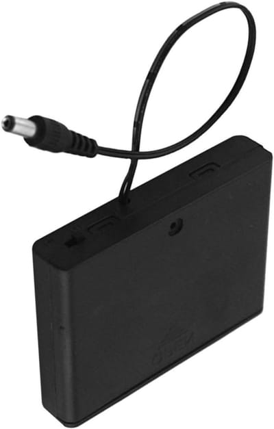 Batterij Opbergkoffer - Batterijhouder Doos - Batterijen Organiseren - Harde Schaal Ontwerp - 6 AA Batterijen - Zwart