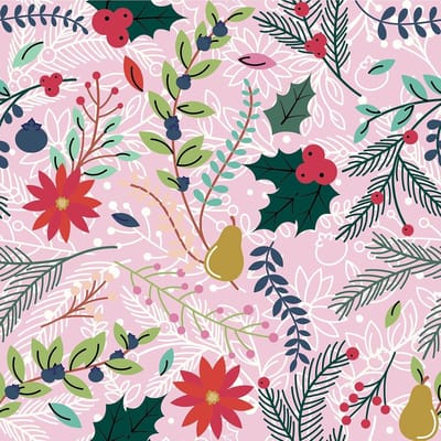 Tapete voor kinderkamer meisjes in roze met fruit en bloemen, 44.5CM x 7M, zelfklevend, watervast, tropische bladeren, verwijderbaar patroon