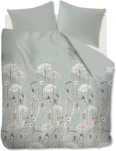 Ariadne at Home Flowers dekbedovertrek - Lits-Jumeaux XL - 260x200/220 - Groen