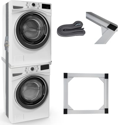 CLP Opbouwmeubel voor wasmachines - Ombouw - Verhoger - Rek - Aansluitframe - wit