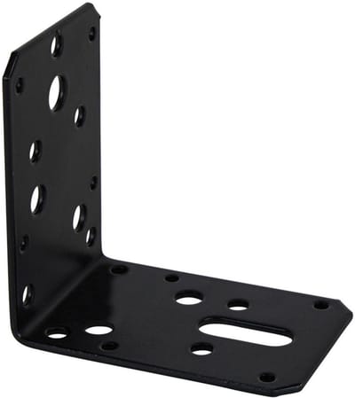 Hoekanker Vlak - 90 x 90 x 60 x 2.5 mm - Zwart