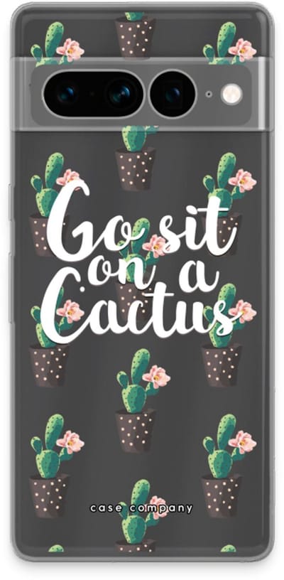 Case Company® - Hoesje geschikt voor Google Pixel 7 Pro hoesje - Cactus quote - Soft Cover Telefoonhoesje - Bescherming aan alle Kanten en Schermrand