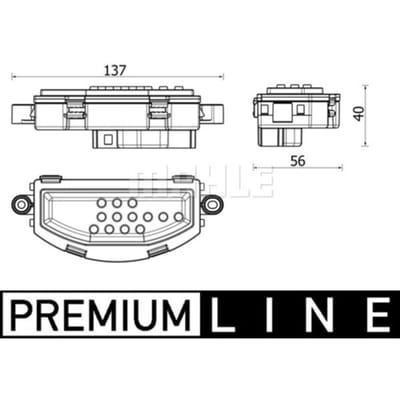 Regelaar, binnenventilator MAHLE ABR 158 000P