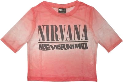 Nirvana - Nevermind Wavy Logo Crop top - XS - Roze