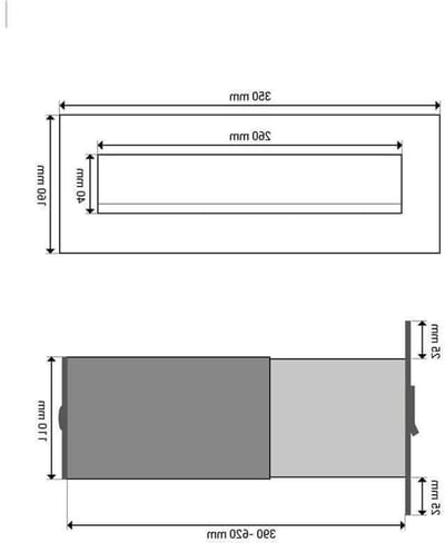 Brievenbus doorwerpkast - Muurdoorworp brievenbus - Post ontvangen - Variabele diepte - 39-62 cm - Antraciet