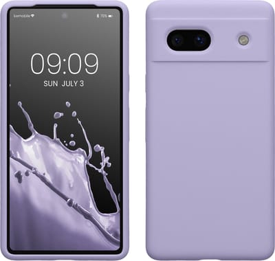 kwmobile telefoonhoesje geschikt voor Google Pixel 7a - Hoesje met siliconen coating - Smartphone case in lavendel