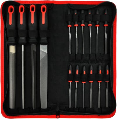 Metalen Vijlenset - Handvijlen Set - Precisiewerk - Ergonomische Handgreep - 200 mm Lengte - Grijs