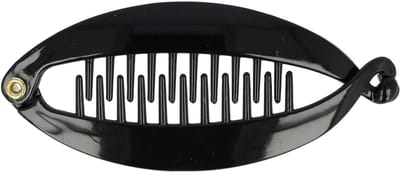 Haarsoires Haarspeld Bananenklem 9cm - Staartklem - Basic - Zwart - Haarclip - Langwerpige Staart Haarklem - Banana Clip - Hair Clip - Decoratieve Haaraccessoire