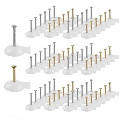 Metalen Punaises - Kopspijkers Bevestigers - Muren Behangen - Nagel Ontwerp - 180 Stuks - Wit
