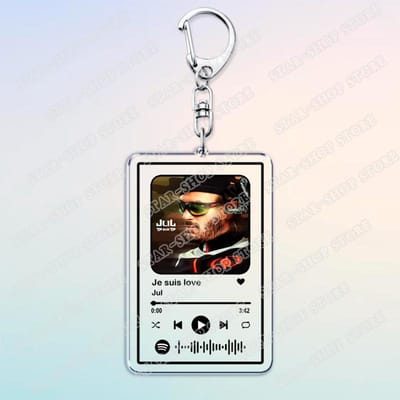 JUL Rapper Rap Album TP Sur TP Muziek Liedjes Sleutelhangers voor Vrouwen Accessoires Tas Nostalgisch Code Sleutelhangers Sieraden Fans Cadeaus black