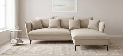 Hoekbank met Slaapfunctie 258x167 cm - 258x167 cm - Goud - Medahomestore