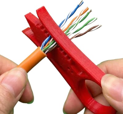 Kabelstriptang Draadstripper - Krimptang Scheider - Netwerk Onderhoud - Antiklitfunctie - Mini Formaat - Rood