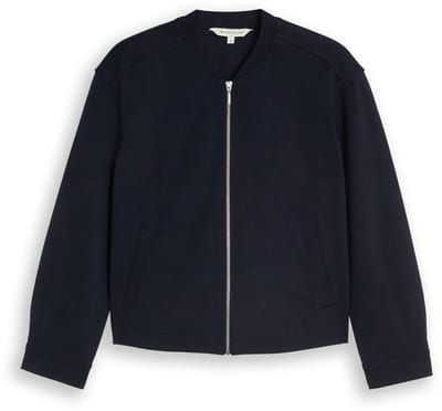 Tom Tailor - Losvallend jasje met bomberkraag - Maat XXXL - sky captain blue