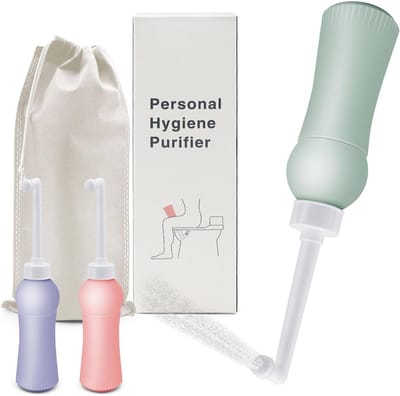 Intrekbaar draagbaar bidet - 500 ml Po douche voor reizen en thuis, bespaart toiletpapier, hygiënisch en milieuvriendelijk