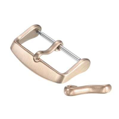 Dailygoods - QUARKZMAN 24 mm reservegesp voor horlogeband van roestvrij staal, geborstelde horlogeband, PVD-afwerking, met 2 stuks, roségoud
