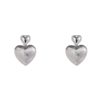 Go Dutch Label Oorknoppen Hollow Heart Zilver