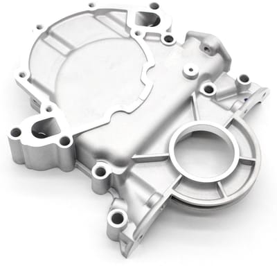 Aluminium distributiekettingkap (Niet-Efi) Vervanging voor SB 289 302 351 Windsor 1968 80 zilver