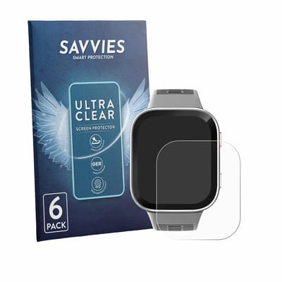Savvies - Screenprotector voor Amazfit Bip Max - Folie Beschermfolie transparant 6 Stuks