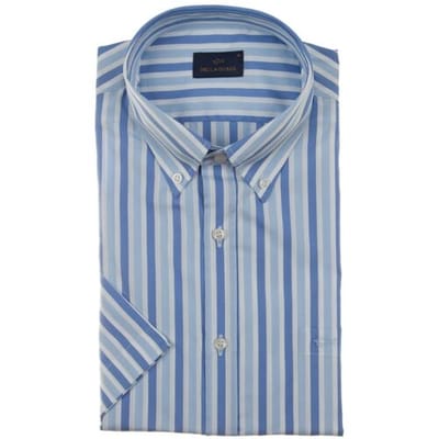 Paul & Shark Overhemd Cotton Poplin Stripe Shirt Wit-Kobalt / male