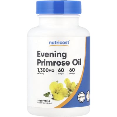 Nutricost, evening primrose oil, 1,300 mg, 60 softgels
