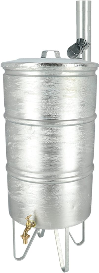 Esschert Design - Zinken regenton - 95 liter - incl kraan en voet