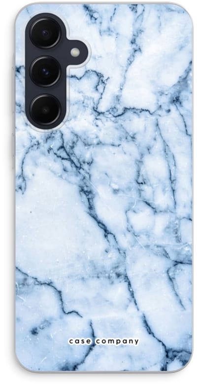 Case Company® - Hoesje geschikt voor Samsung Galaxy A55 hoesje - Blauw marmer - Soft Cover Telefoonhoesje - Bescherming aan alle Kanten en Schermrand