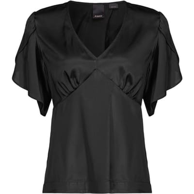 PINKO Williamson Blusa Satin Stretch Black Size: 38 | Blouses Outlet | Dames | Zwart