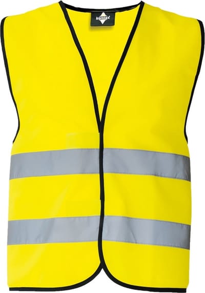KX500 Korntex Veiligheidshesje volwassen EN ISO 20471 / EN 1150 - Maat M - Unisex – Geel