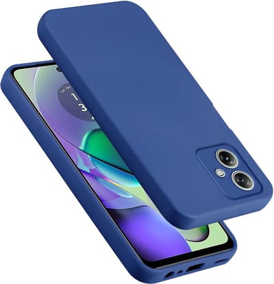 Cadorabo Hoesje geschikt voor Motorola Moto G54 in LIQUID BLAUW - Beschermhoes gemaakt van flexibel TPU silicone Case Cover