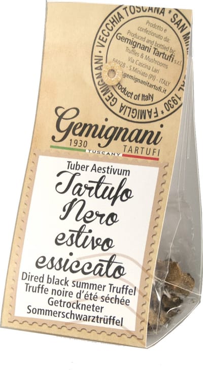 Gemignani gedroogde truffel - zwarte zomertruffel schijfjes - tartufo nero