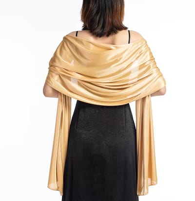 Actie4you® - Omslagdoek – Stola - Sjaal Dames Omslagdoek - Casual Feestelijk - Avondjurk Stola – Omslag Sjaal – 200x70CM - Champagne Goud