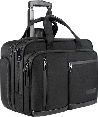 Stijlvolle 17,3 inch laptoptas met wielen - Waterdicht en RFID-geborgen voor reizen en werk