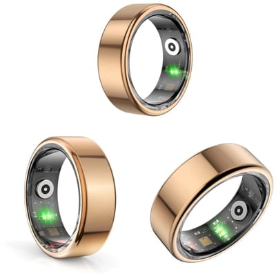 DrPhone RingSense V2 - Smart Ring - Europese ringmaat 59 - IP68 Waterdicht - 24-Uur Hartslagmonitoring – Slaapmonitor – Stappenteller – Mobiele App – Rose Goud