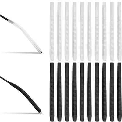 Silicone Oordoppen voor Brillen - 20 Pairs Non-Slip Oordopjes - Zwart & Wit