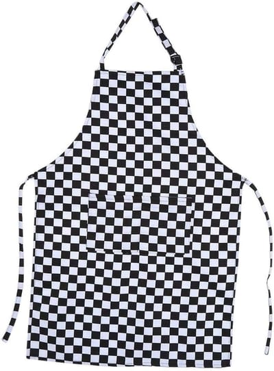Kitchen Schort Overalls - Polyester - Serving Apron met Pocket - Oilproof Werkoutfit Unisex voor Restauratie - Tailleband Lengte 52.5cm Approx. (Grid)