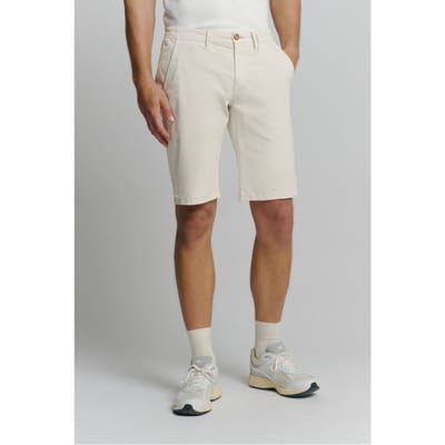 No Excess Short Chino Garment Dyed Twill Stretch Chalk Maat: W31 | Korte Broeken Outlet | Heren | Beige