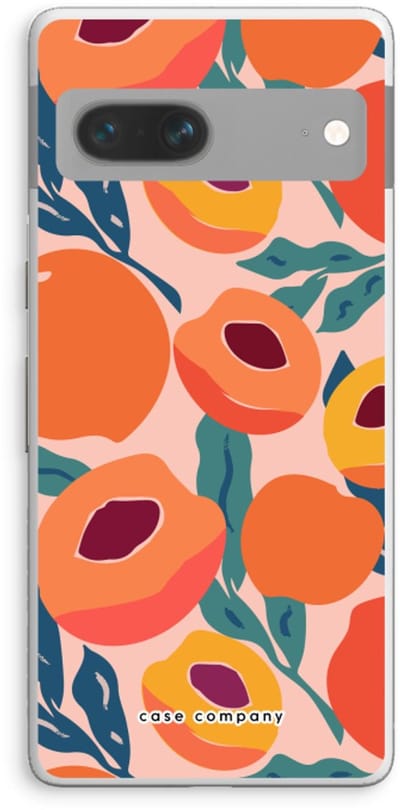 Case Company® - Hoesje geschikt voor Google Pixel 7 hoesje - Perzik - Soft Cover Telefoonhoesje - Bescherming aan alle Kanten en Schermrand