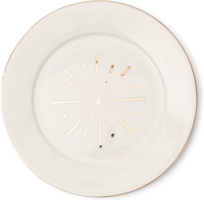 Riviera Maison Ontbijtbortjes - Classic Fireworks Breakfast Plate - Wit