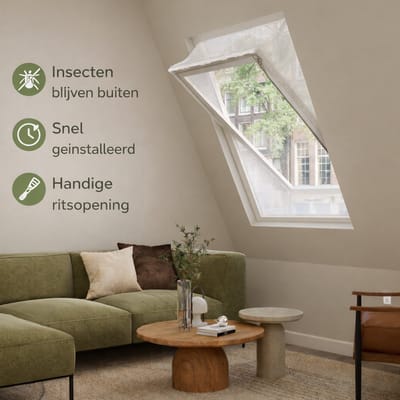 Dakraam Hor – 78 x 98 cm – Geschikt voor Velux: MK04 (GGL 1, 304, m04) Fakro/Optilight: Maatcode 05 Luxtra: M6A Insect Raamhor - Insecten Plissé - Vliegenhor – Gaas - Inbouw Zonder boren
