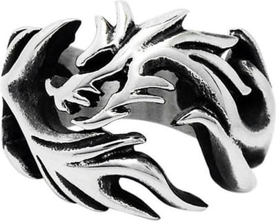 Lazy Cat Draken Ring - Stalen Ring -  18.5mm