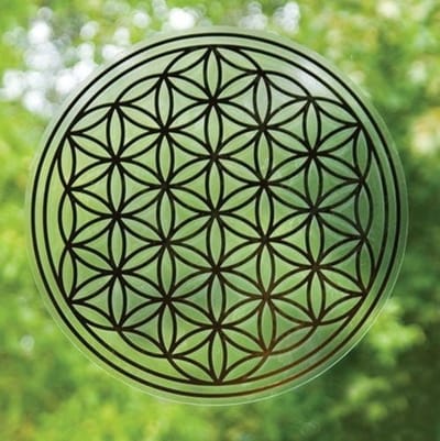 Levensbloem sticker 4,5 cm (12 stuks)