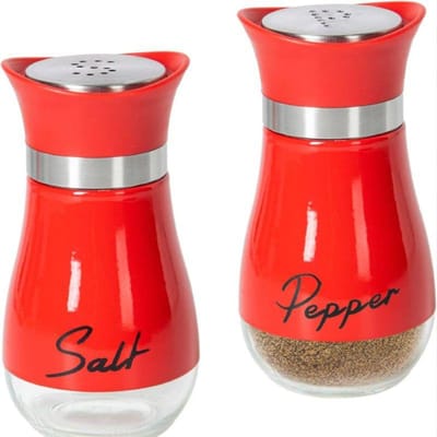 Ensemble de 2 bouteilles d'assaisonnement en acier inoxydable et verre - Parfait pour le barbecue, le poivre, le sel et plus encore - Fournitures de cuisine