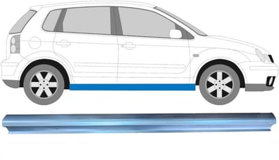 Reparatie dorpel voor Volkswagen Polo 2001-2009 / Links = Rechts (symmetrisch)