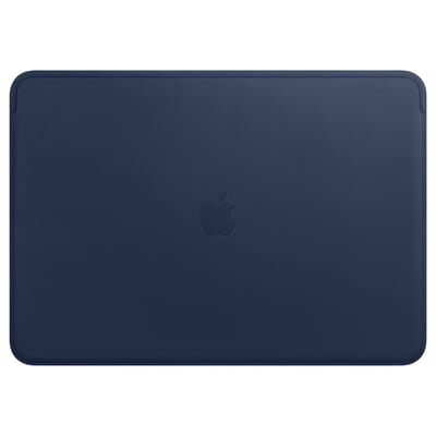 Apple echt lederen Sleeve voor de MacBook 15 inch - Macbook case - 15 inch laptop sleeve – Blauw