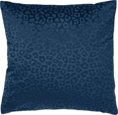 Kussen - Sierkussen - Dutch - 45 x 45 cm - Insignia blue - Panter print - Velvet/Velours - Inclusief vulling