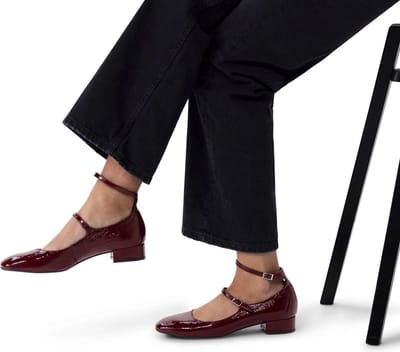 Manfield - Dames - Bordeaux rode lak leren Mary Jane pumps - Maat 41
