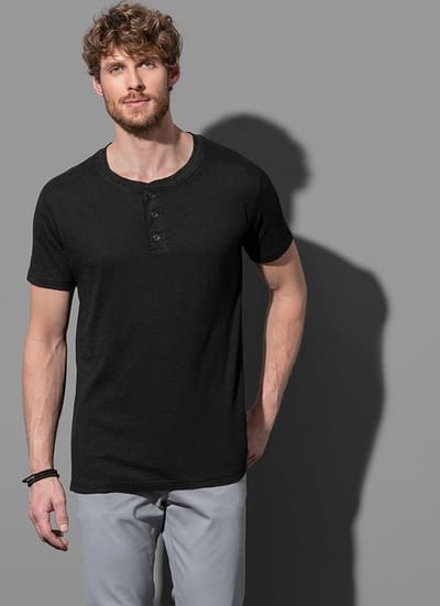 Stedman Shawn Henley T-Shirt S9430 - BLACK OPAL - L