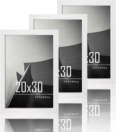 Houten Fotolijst Set van 3 - 20x30cm - Wit MDF